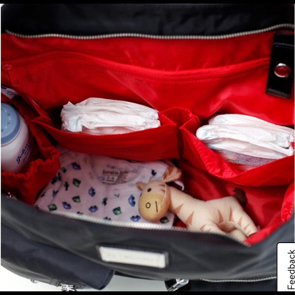 Amy Michelle Lotus Diaper Bag, Black - Picture 5 of 10